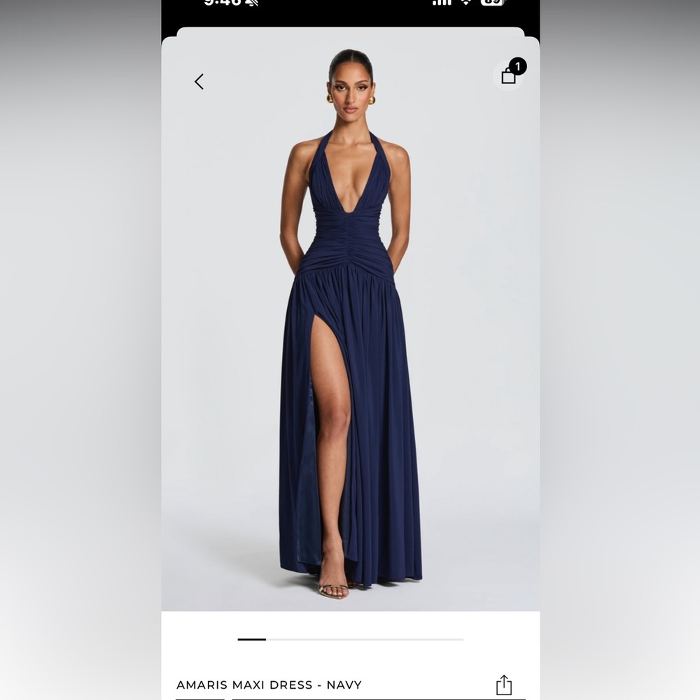 NWT BabyBoo Amaris Maxi Dress Navy Blue